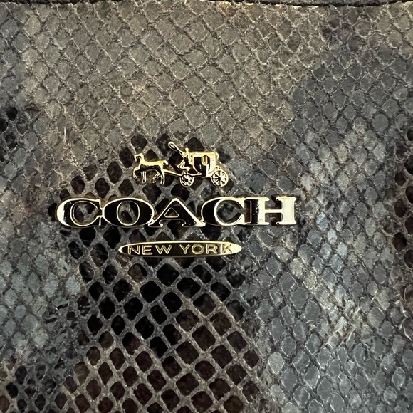 Coach Snakeskin Leather Tote - Picture 7 of 11